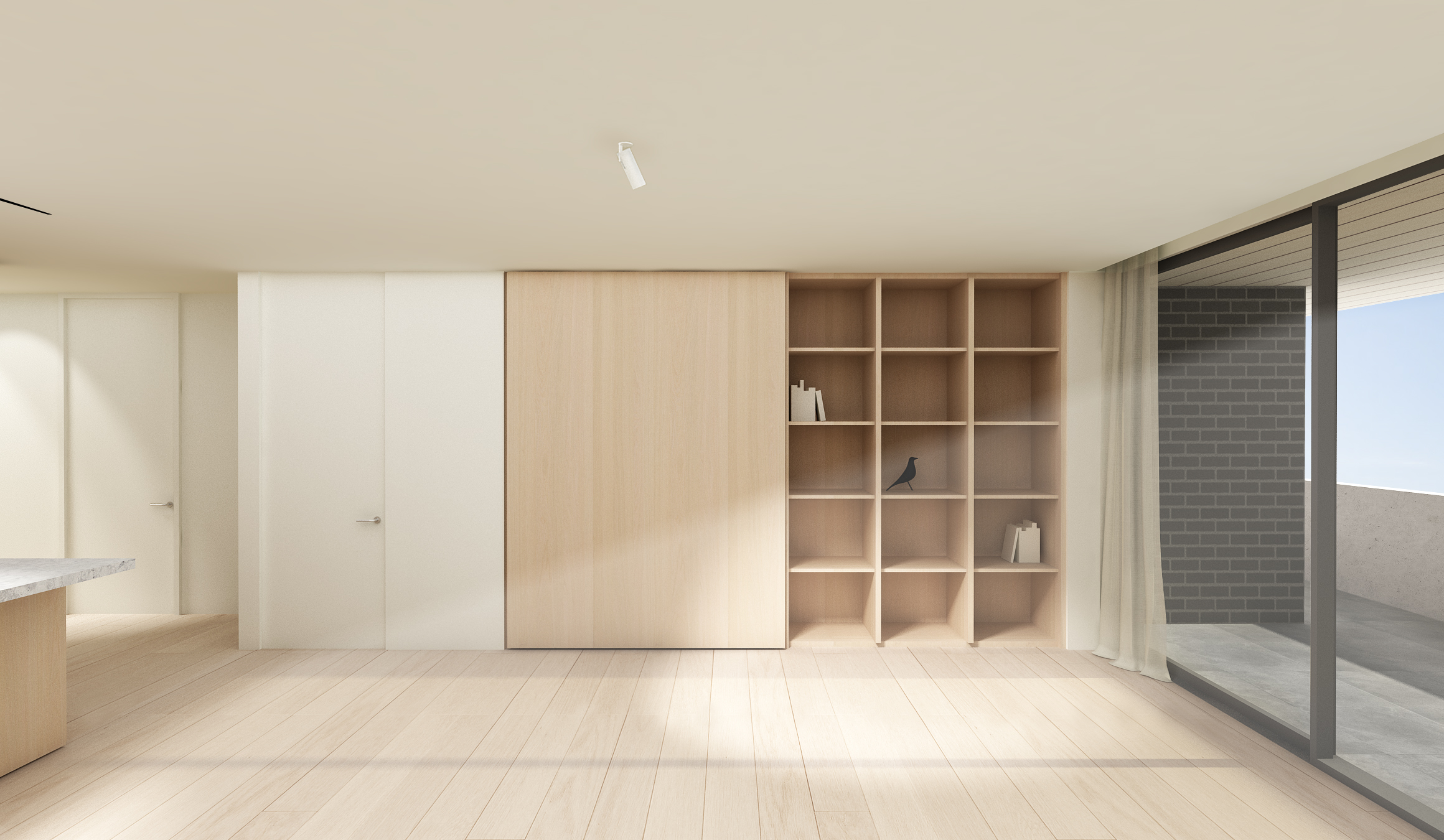 Port Melbourne Apartment — Living