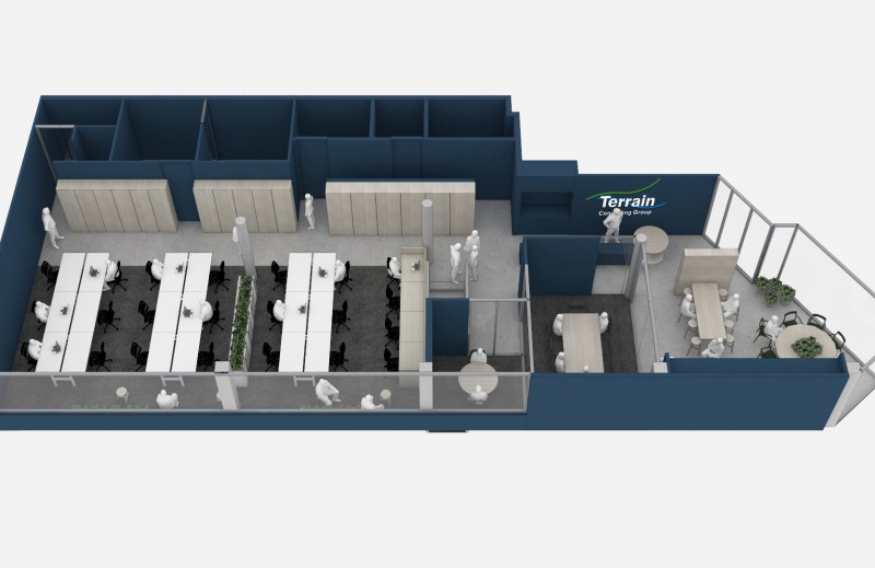 Terrain Consulting Workplace interior render